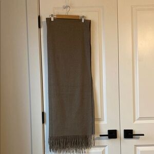 Taupe Shawl with Fringe